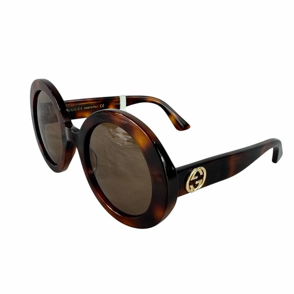 GUCCI GG0319S 002 Havana Round Sunglasses with Brown Lenses - Picture 3 of 14